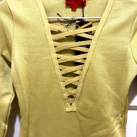 - Green olive , Bandage under the knees dress long sleeves. - Picture 4 of 8